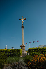 D-Day Cross Statue in Arromanches-les-Bains, France