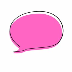 Pink speech bubble icon 