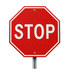 stop sign isolated on white