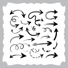 Obraz premium Vector Line Art Arrows Set Isolated