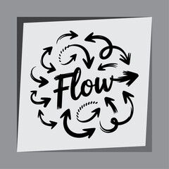 Abstract Handcrafted Arrow Icons on White