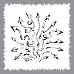 Abstract Arrows Doodle Elements Collection