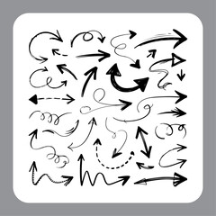 Vintage Look Freehand Arrows Set