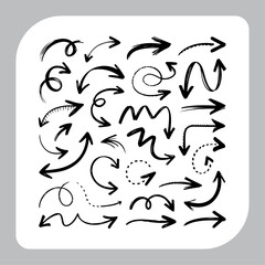 Minimalist Hand Drawn Direction Arrows