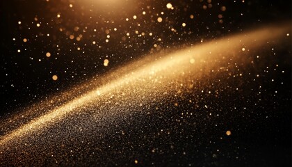 Obraz premium Golden Glitter Abstract Bokeh, Dust, Sparkle Background, Gold, Background Gold Dust, Sparkle Effect