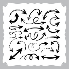 Comic Style Arrows Isolated on White