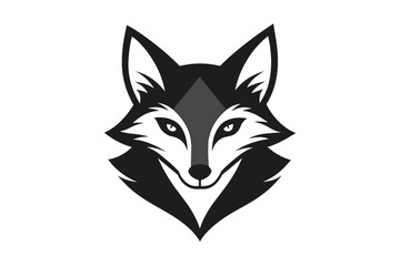 Wolf Head Silhouette Black Vector Art Illustration