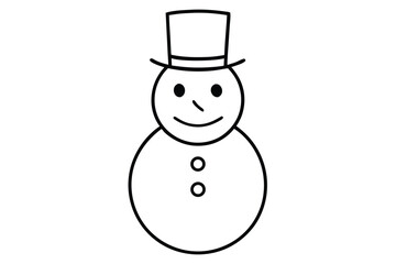 snowman on a white background
