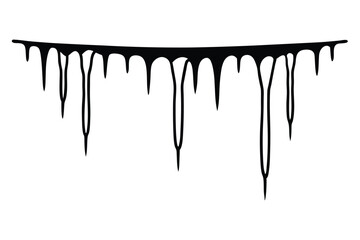 icicles on a white background