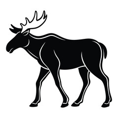 Fototapeta premium Crowned by Silence: The Shadow of the Moose