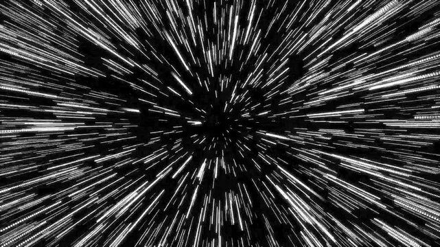 Abstract background. Traveling through star fields in space star burst light