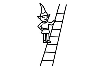 vector illustration of a ladder