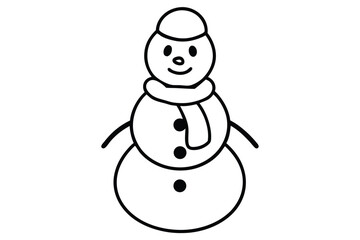 snowman isolated on white