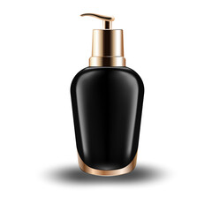 Black Golden Luxury 3d realistic mock up of cosmetics product