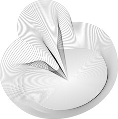 Interconnected mesh lines form a fluid structure with a tapering tail and layered melting pattern.