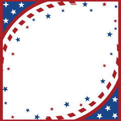 Obraz premium American Flag Banner Background for Independence Day Vector Illustrations