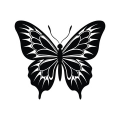 Butterfly silhouette icons Vector Illustrations
