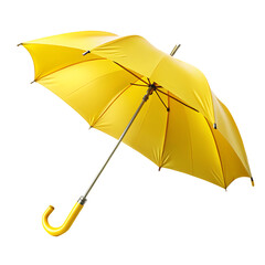 Yellow umbrella isolated on white background PNG