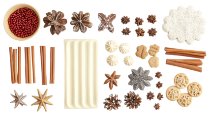 Christmas Cookie Jar for Holiday Baking Storage - Isolated on White Background