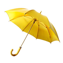 Yellow umbrella isolated on white background PNG