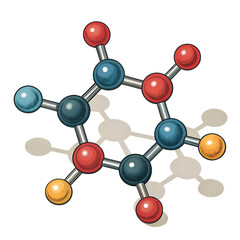 Obraz premium chemical structure of a molecule