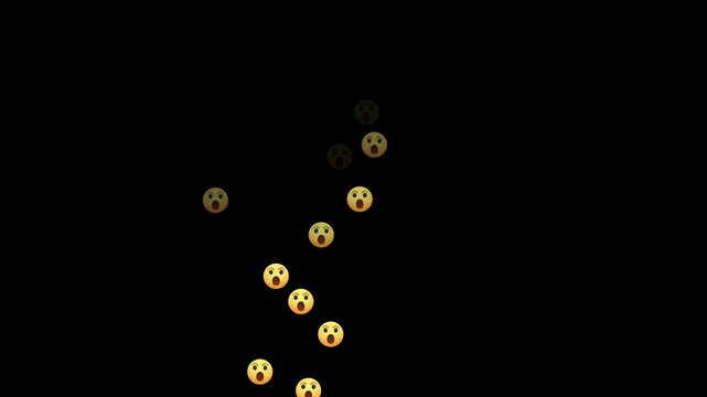 Wow button, react emotion animated on green screen when streaming, live stream. Social media icon wow, surprise Facebook live style animation isolated green background