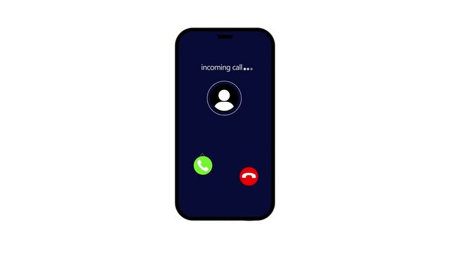accept call or decline call icon animation phone call icons ui 4k animation on the green screen background red or green phone call icon animation accept or reject call UI animation with chroma key