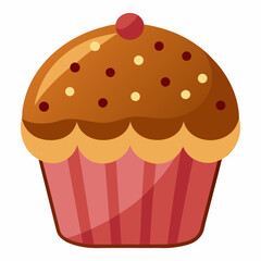 cupcake with chocolate icing