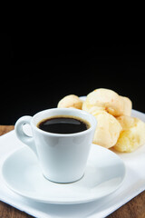 fresh coffee and cheese bread, traditional afternoon snack in Minas Gerais