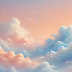 A high-quality, soft pastel sky gradient with gentle transitions of peach, lavender and baby blue