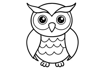 Naklejka premium owl on a branch