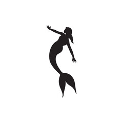 Black Mermaid Vector 