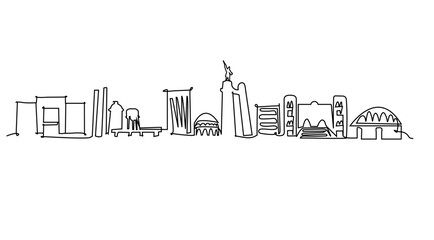 Birmingham Alabama city skyline vector
