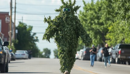 Obraz premium Marijuana Man in the Street