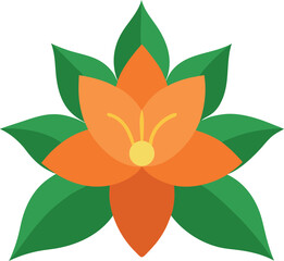 orange flower isolated on white background