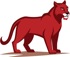 ferocious-mountain-lion-mascot-standing-guard