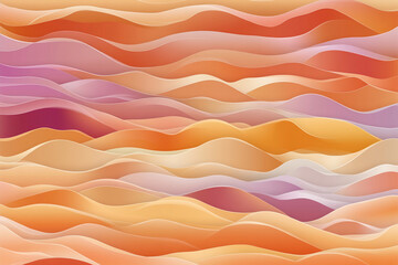 Fototapeta premium Warm autumnal gradient background with flowing waves of color in hues of orange and purple