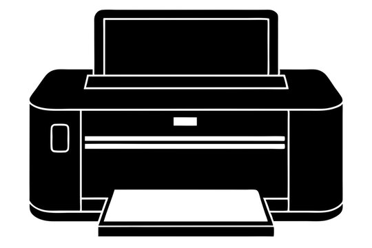 black printer graphic, office equipment clip art preview