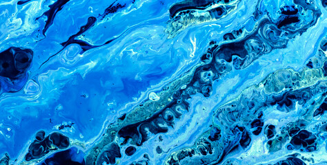 A Seamless Pattern of Artistic Liquid and Ocean Hues