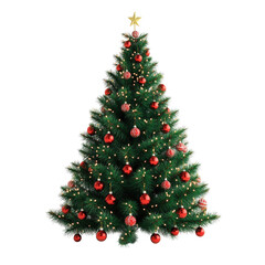 3D Plastic Christmas Tree on transparent background