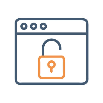 Browser with Unlocked Padlock Icon Representing Unsecured Connection and Data Vulnerability