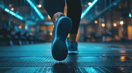 Fototapeta premium Night Run: Urban Fitness Pursuit