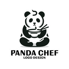 Panda Chef Vector Logo Design