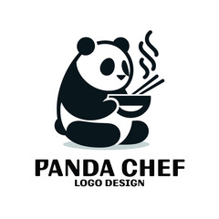 Panda Chef Vector Logo Design