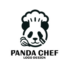 Panda Chef Vector Logo Design