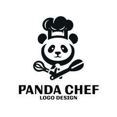 Panda Chef Vector Logo Design