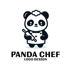 Panda Chef Vector Logo Design