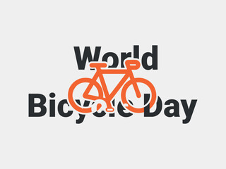 World Bicycle Day Typography t-shirt design