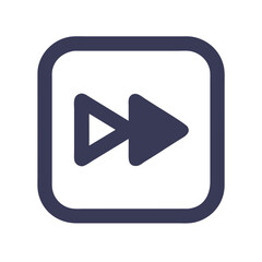 Obraz premium Fast Forward Button Icon Representing Skipping and Speeding Through