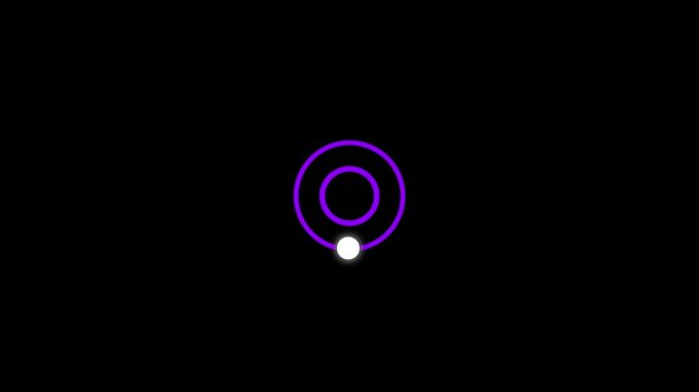 Animated satellite linear icon. Rotating around globe 4k motion graphics animation.